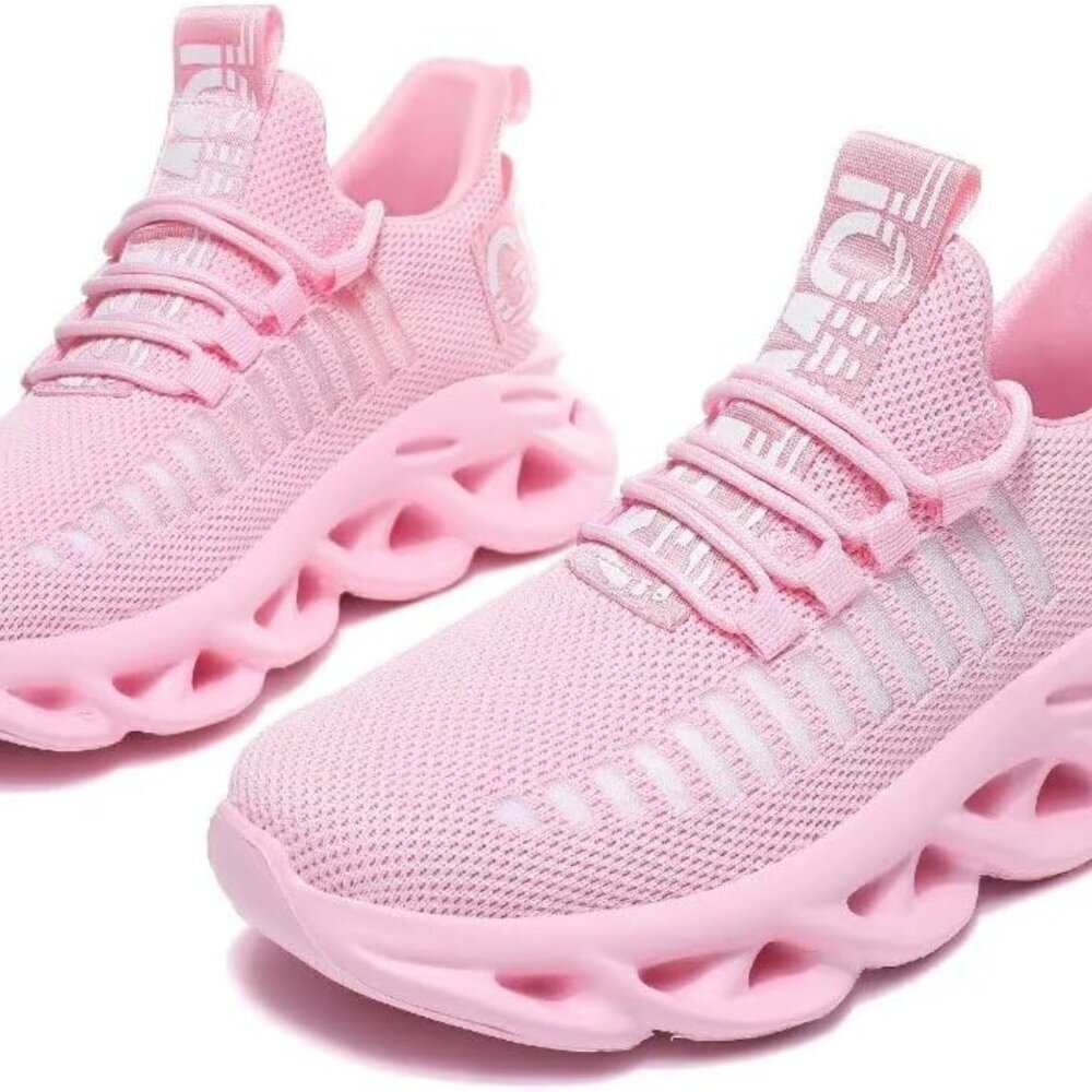 Women's Breathable Mesh Walking Shoes Lightweight Casual Platform Sneakers - Picture 3 of 7